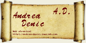 Andrea Denić vizit kartica